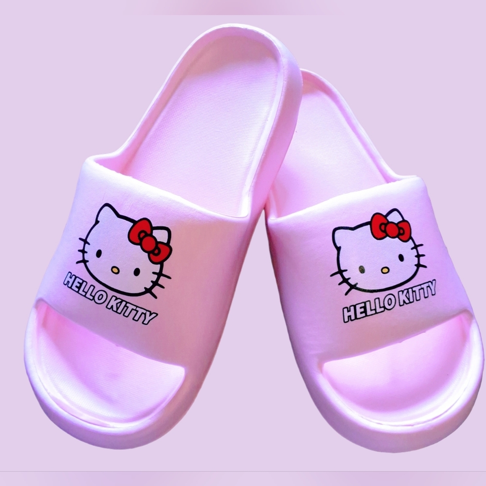 Adorable Hello Kitty Slides - Size 40-41 Fits Like An 8-8.5